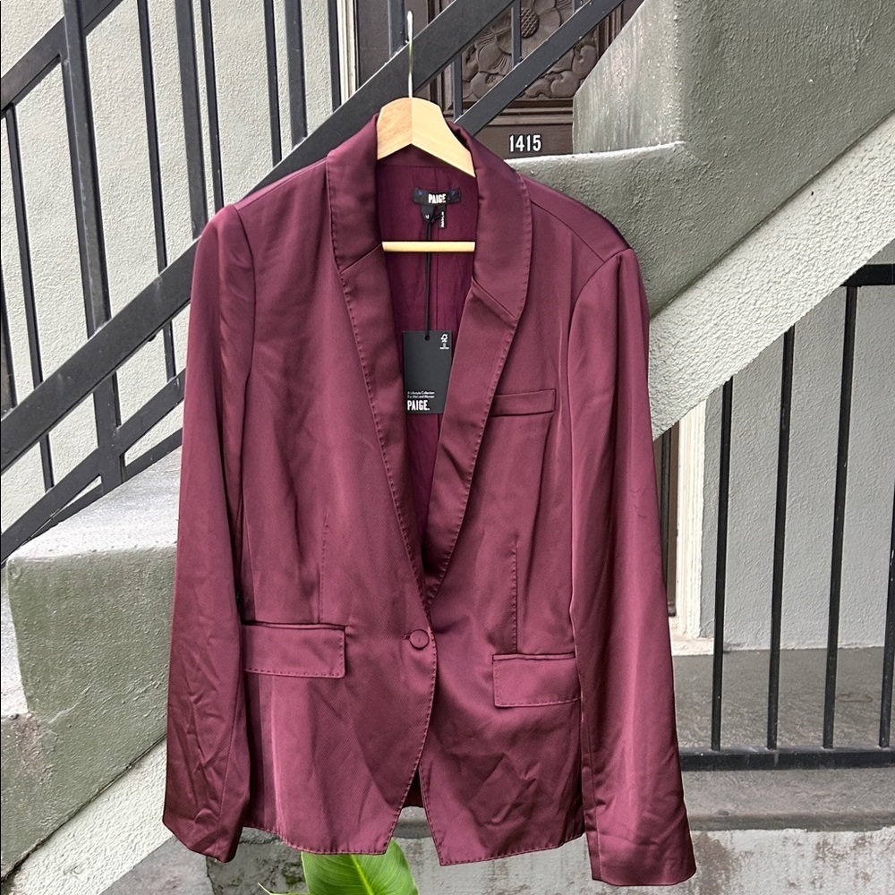 NWT Paige Samille Blazer in Fig Size Medium Holiday Business Casual Date Night